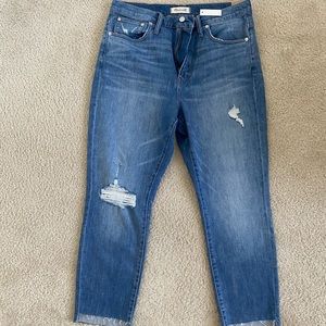 NWT Madewell The High-Rise Slim Boyjean Size 31